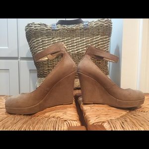 WEDGE MARY JANES. WORN ONCE